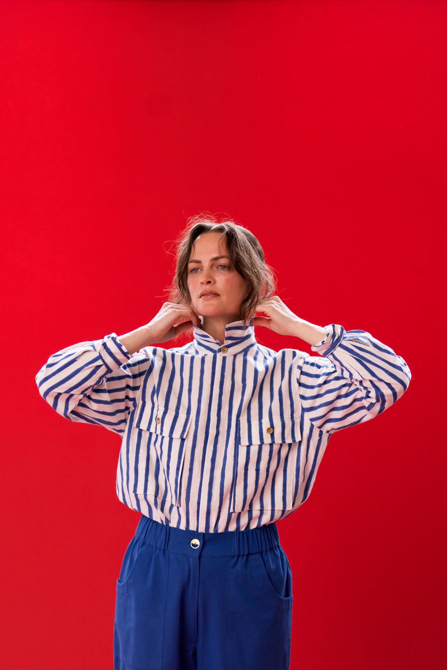 Summer Shirt in Blue Stripe