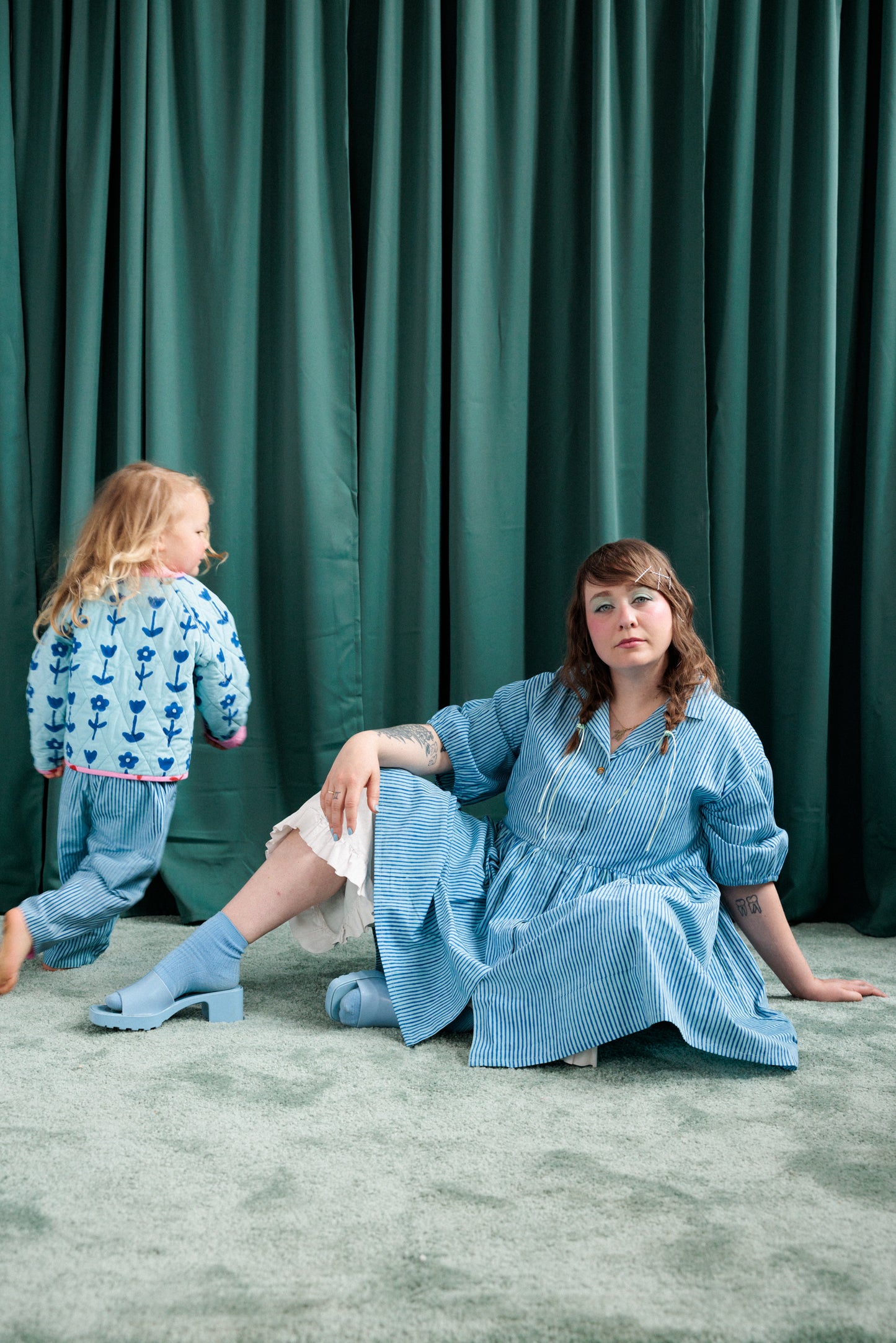 Baby Doll in Blue Stripe