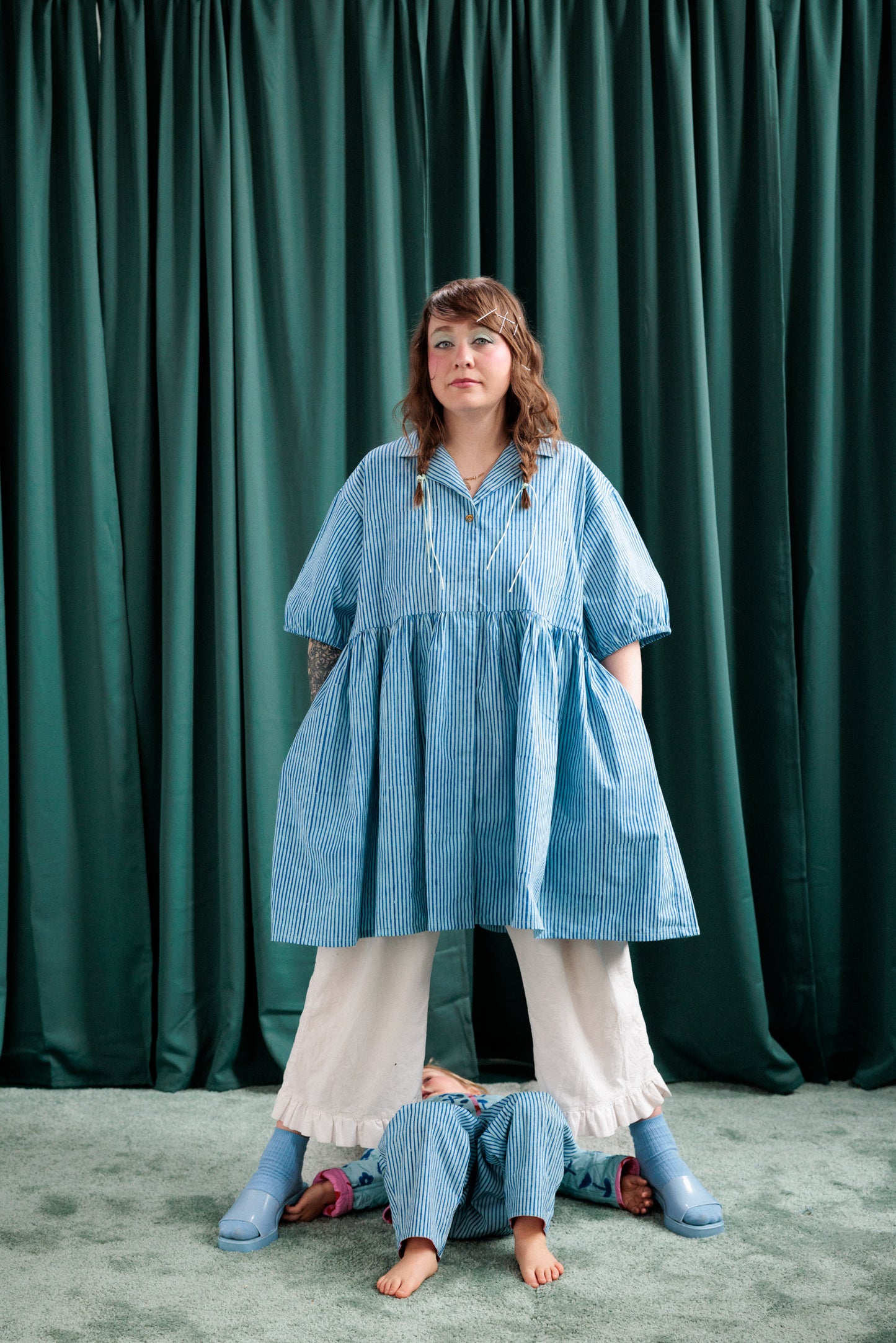 Baby Doll in Blue Stripe