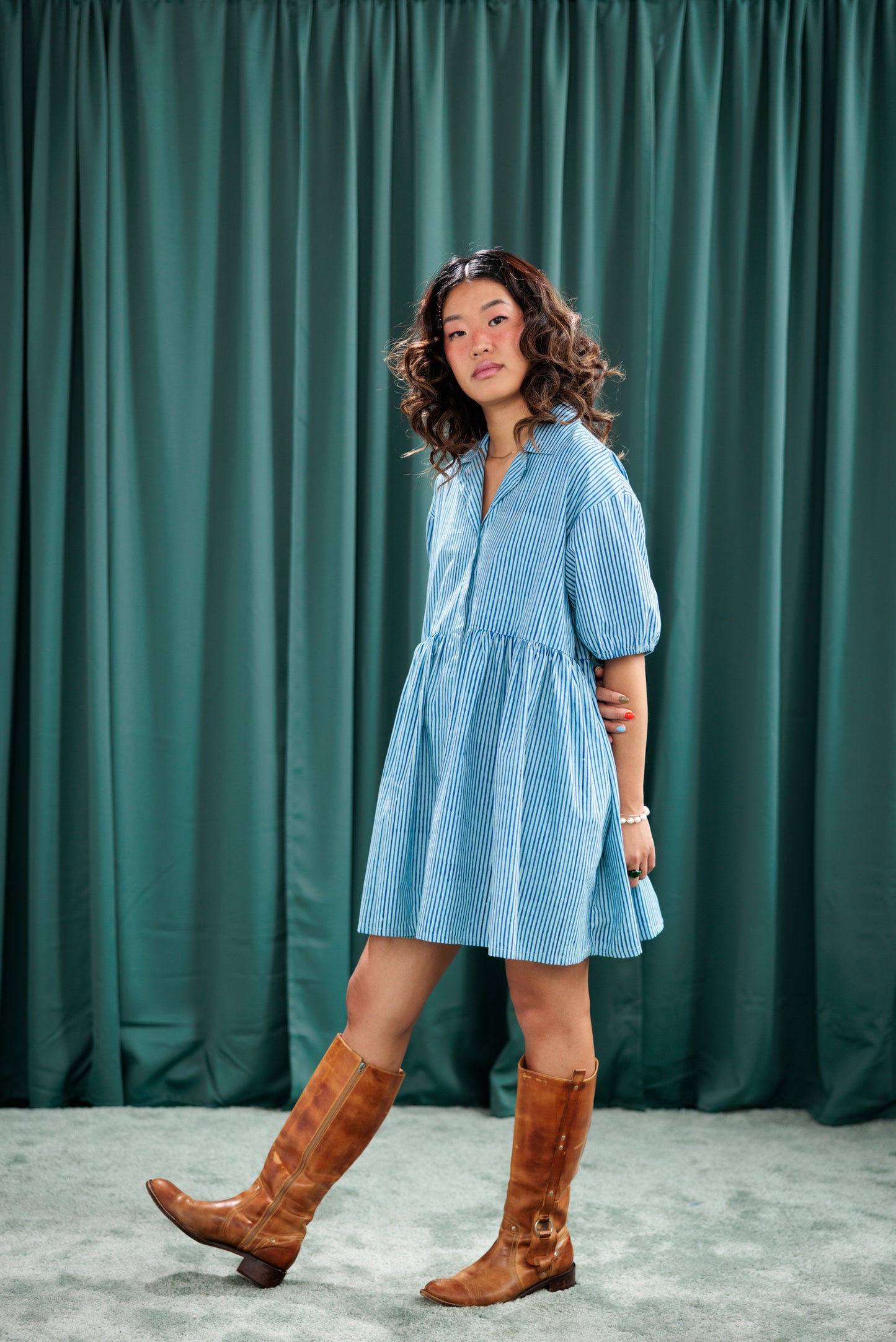 Baby Doll in Blue Stripe