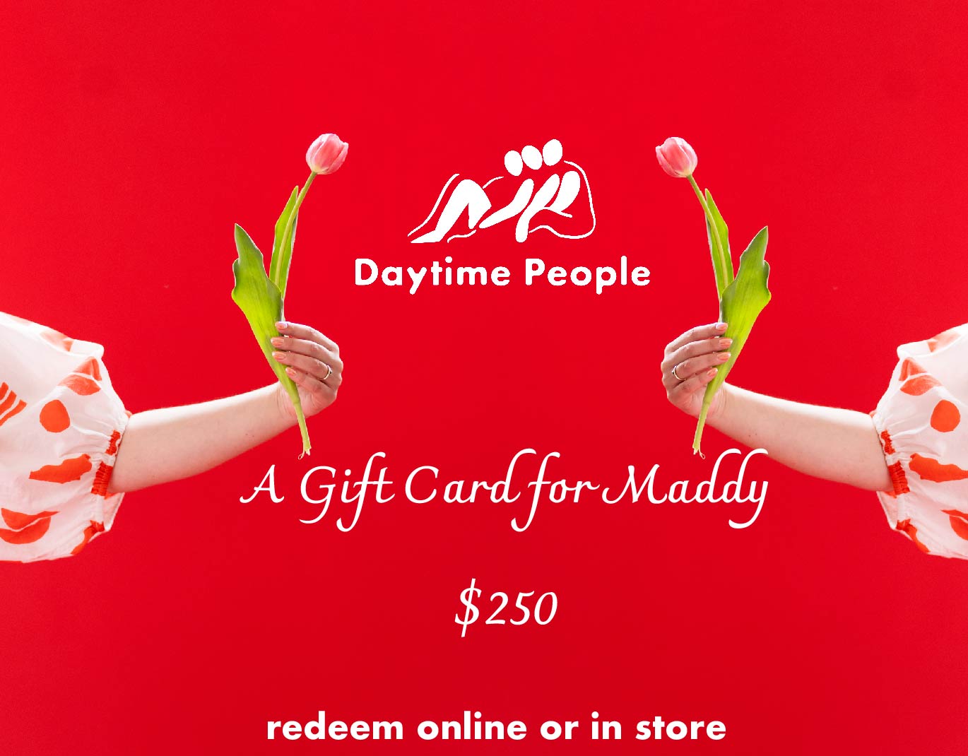 Maddy's gift card